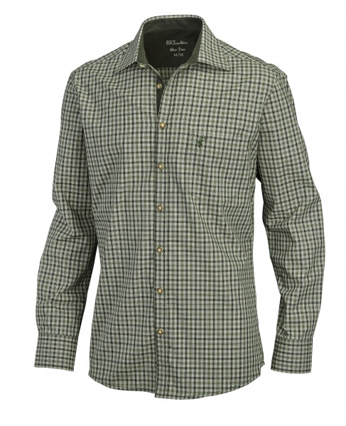 OS-Trachten Herren-Langarmhemd, Slim Fit