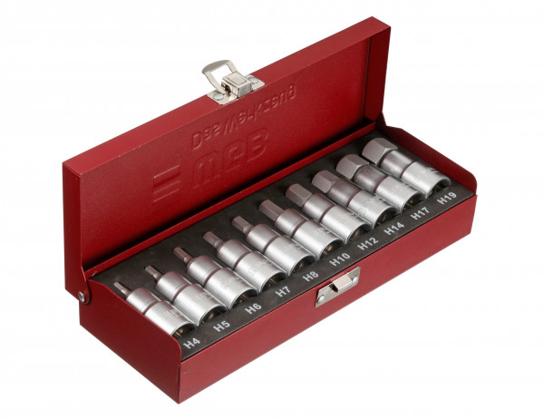 Set di chiavi a bussola WGB 10 pz. Esagono incassato 1/2