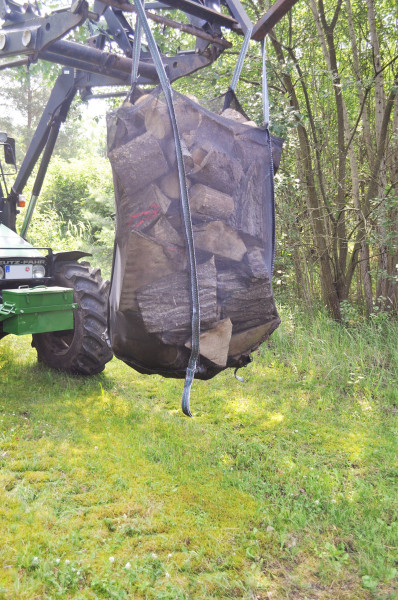 Nordforest Big-Bag con grembiule di scarico per legna da ardere
