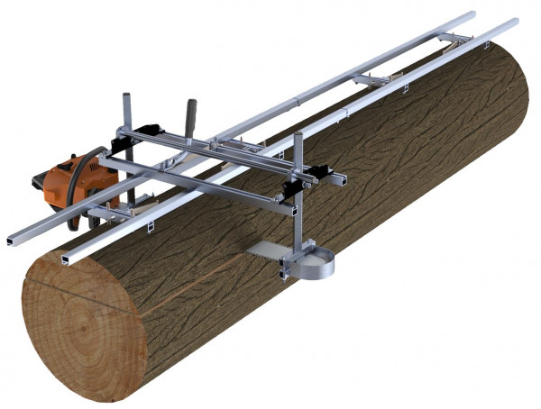 Schienensystem für Anbausägewerk