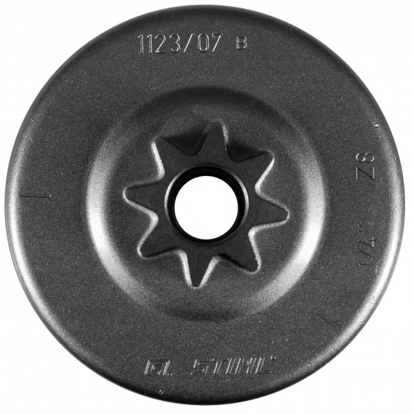 Pignone a stella Stihl con frizione a 3 griffe 1/4", 8 denti