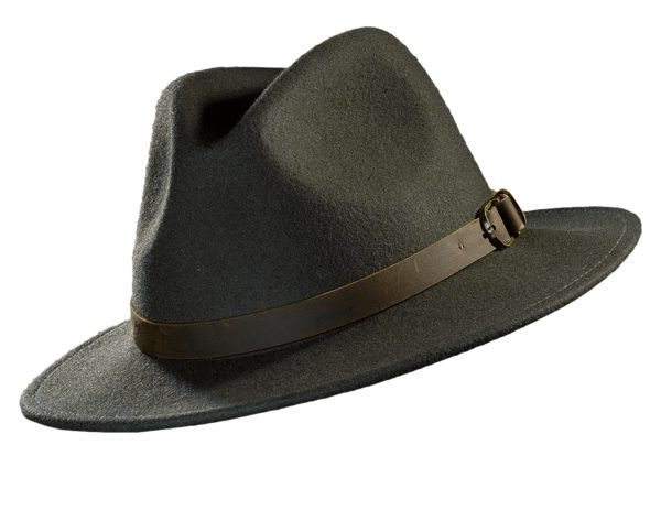 Cappello in lana Skogen con cinturino in pelle