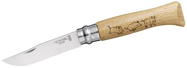 Opinel Klappmesser Nr. 8 Animalia Wildschweine